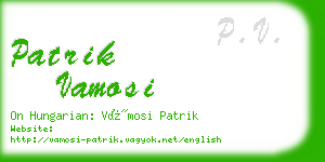 patrik vamosi business card